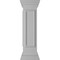 Ekena Millwork 10"W x 40"H Corner Newel Post with Panel, Peaked Capital & Base Trim (Installation kit included) NWL10X40CPP0B0 - alternate 1